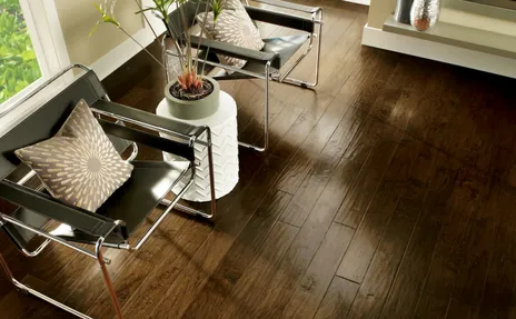 hardwood flooring in living room 